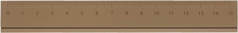 スリップオン アルミルーラー15cm ブラウン A-DAR-2802 定規 線引き シンプル 0cm表記付き カッター定規 アルミ製 ギフト