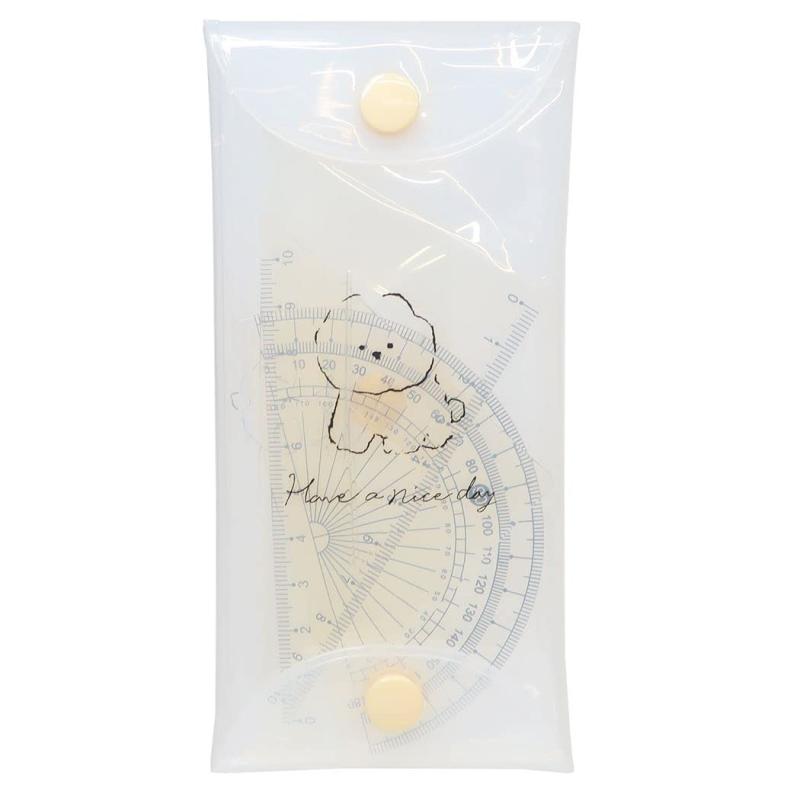 [定規セット]スケールセット/ミリミリ イヌ クーリア 新学期準備文具 三角定規 分度器 グッズ 通販