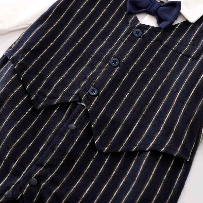 [UNIMOR] ベビー フォーマル スーツ カバーオール 紳士風 ベスト付き 蝶ネクタイ 出産祝い 結婚式 誕生日 お宮参り 写真撮影 お食い初め フォーマルロンパース