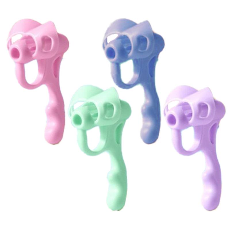 Aristal 鉛筆 持ち方補助グリップ シリコン製 筆記矯正 子供 大人 右利き 左利き対応 4色4個セット