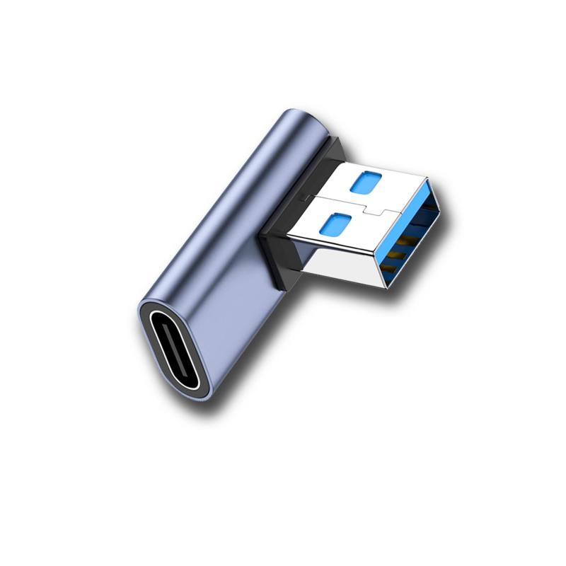 USB3.0アダプタ U字USB U型USB L字USB L型USB 10Gbps高速データ伝送 アダプタUSB Type A変換アダプタ 直角変換 小型 軽量 オス メス アダプタ