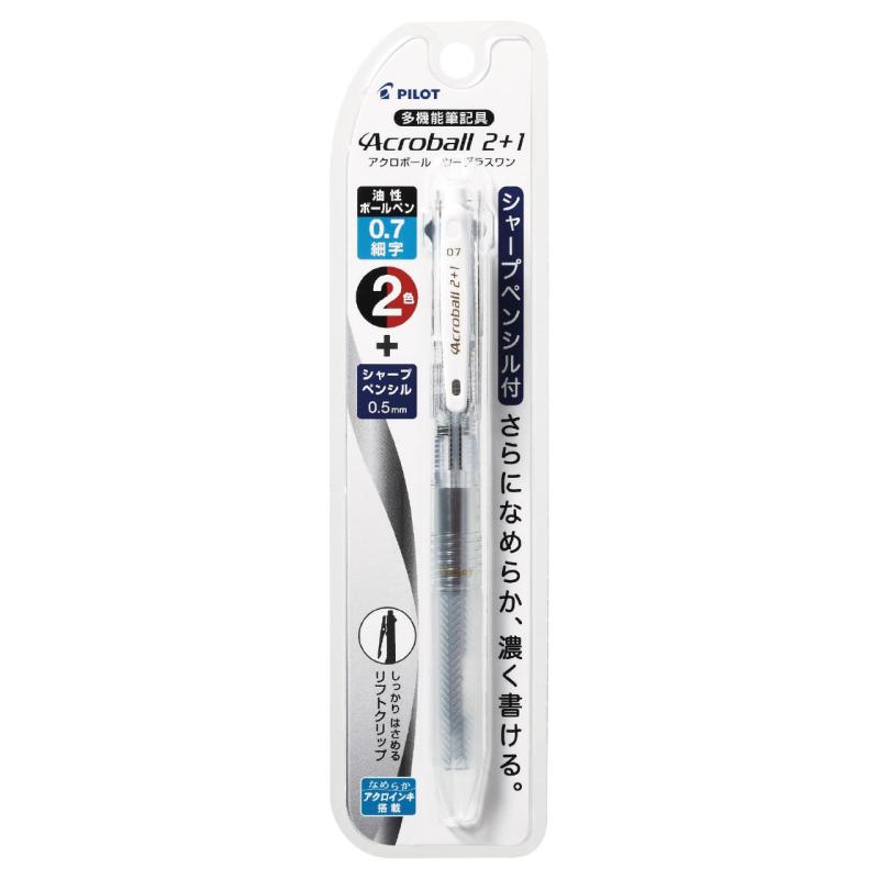 PILOT 多機能筆記具 アクロボール2+1 07パック B ブラック PBKHAB40FB