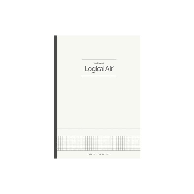 ナカバヤシ ロジカルエアーノート A4/方眼5mm/80枚 アイボリー ノ-A405S-IV