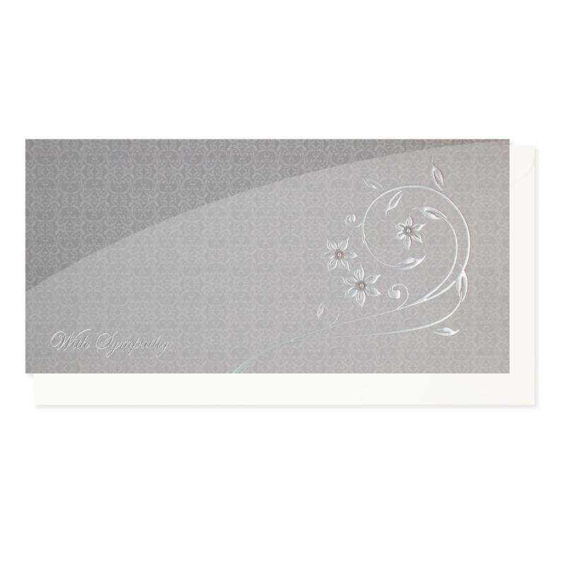 日本 製 【 シンパシー カード 花 グレー パール 】 リーフ ワーク カンパニー グリーティング 手紙 お悔やみ 葬式 お葬式 大人向け ハンドメイド 手作...