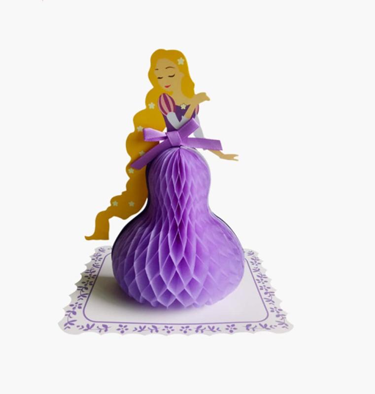 Fantasee 3D ポップアップ バースデーギフト グリーティングカード 12.75X15.5cm 封筒付き (プリンセス-3)