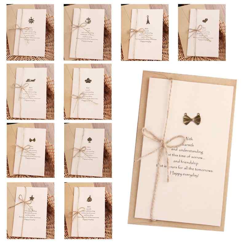 Akkerds グリーティングカード 封筒付き アイデア レトロ 折りたたみ 祝福 ヤケド メッセージカード 誕生日カード、祝日カード、メッセージカード シンプ...