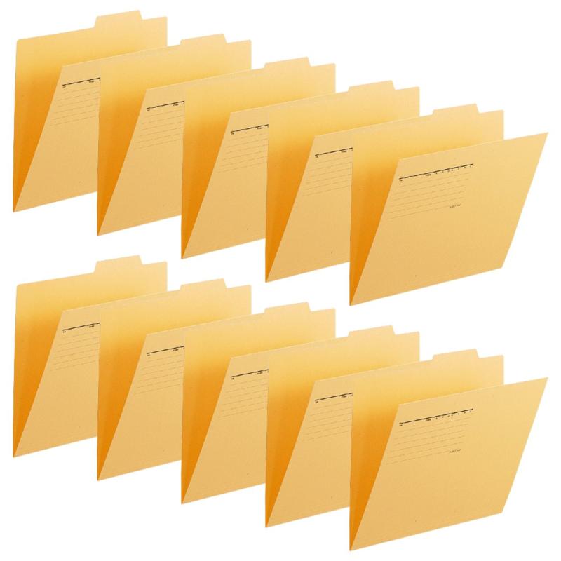 プラス 個別フォルダー 再生紙 A4-E イエロー 10枚パック FL-061IF 87-097