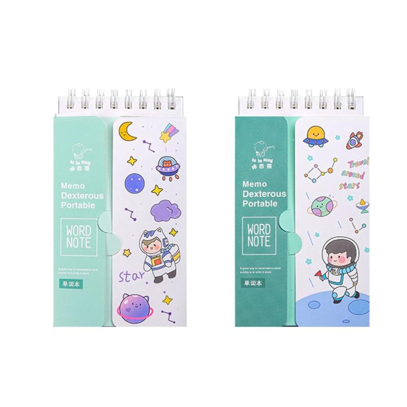 学習帳 単語帳 暗記カード かわいい カバくま 遮る可能な単語帳 メモ帳 ノート 単語ノート 漢字 英語 ..