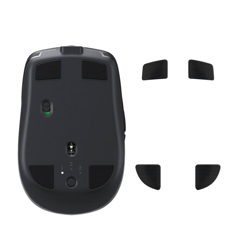 kwmobile マウスフィート Logitech MX Anywhere 2S対応 マウスソール - 交換用 ステッカー 滑り強化 黒色