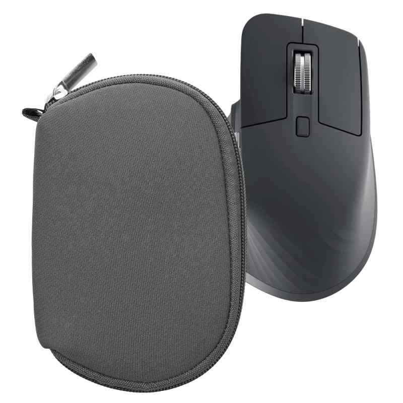 kwmobile マウスケース Logitech MX Master 3 / Master 3S / Master 2S対応 ケース - 無線マウス ジッパー付き ネオプレン 黒色