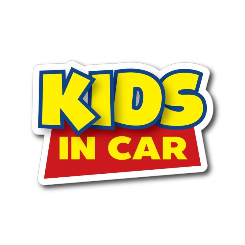 ベビーインカー キッズインカー ステッカー マットラミネート 防水 耐光 UVカット W150mmxH90mm kids in carBaby in car かわいい おしゃれ 赤ちゃんが乗っています[BULKYSTYLE]