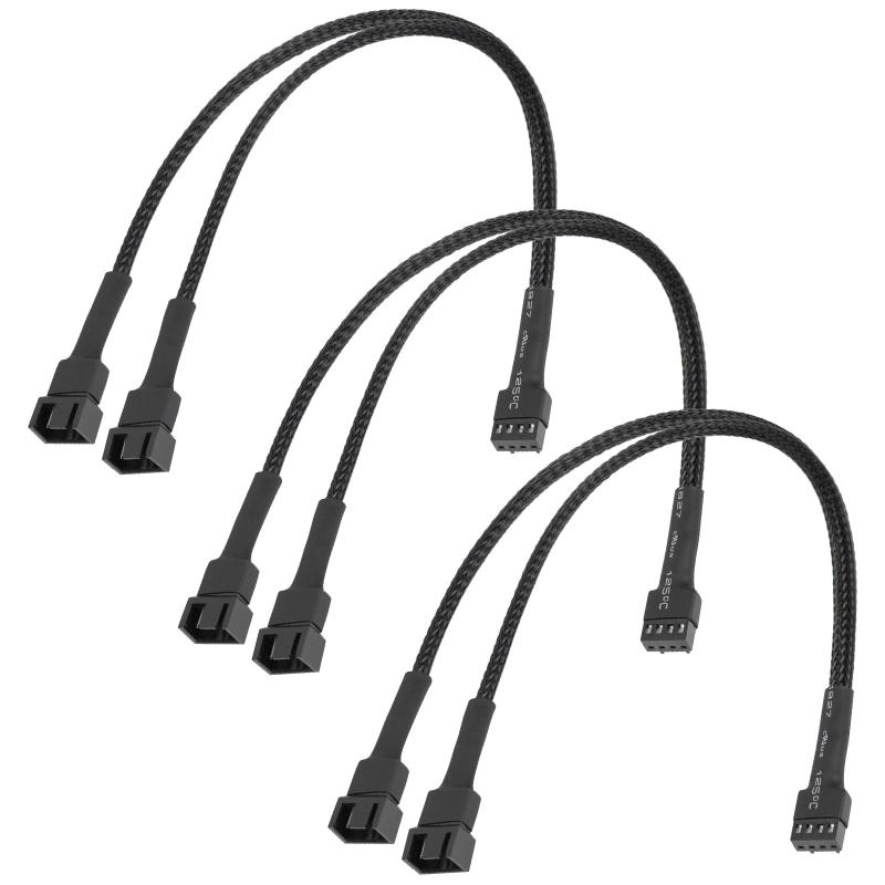 Novonest 分岐ケーブル PWMファン用 延長ケーブル 4ピン ファン 分岐ケーブル PWM ファンケーブル 3ピン ファン 分岐 4ピン PCケースファン 延長電源ケーブル