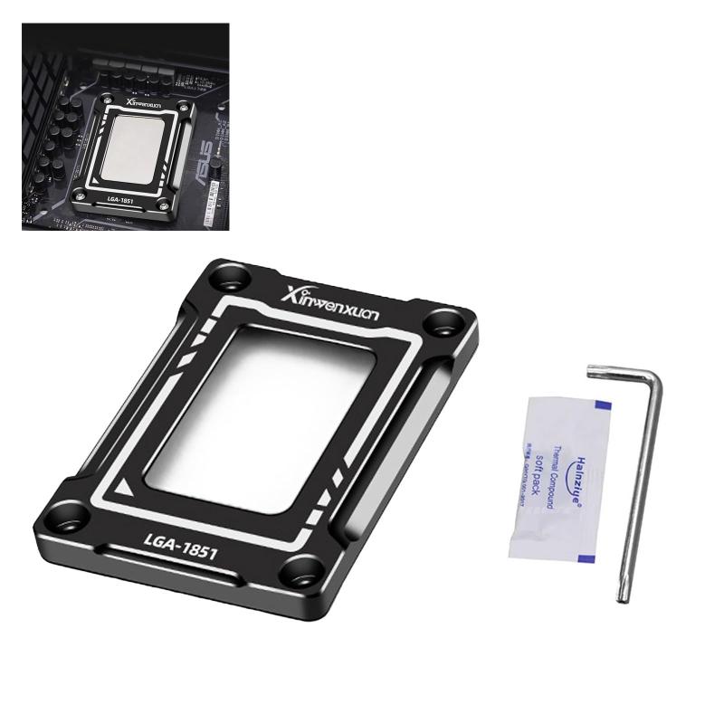 LGA 1851-BCFブラック15 CPU固定ハウジング、第15世代インテルアルミニウム合金CPU改質キット、曲げ止め金具と熱グリース工具付き [並行輸入品]