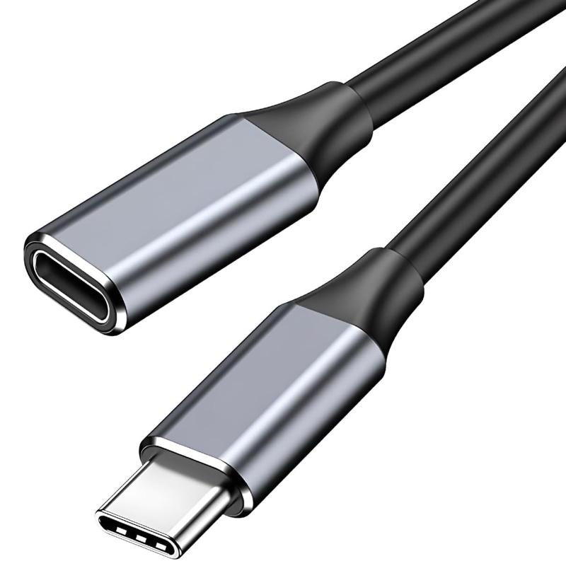 [2025新バージョン USB Type-C 延長ケーブル] USB C 3.2 延長ケーブル PD100W急速充電 10Gbpsデータ転送 4K@60Hz対応 タイプc USB-C延長ケーブル オス-メス 双方向転送 スマホ/タブレットパソコン/パソコ