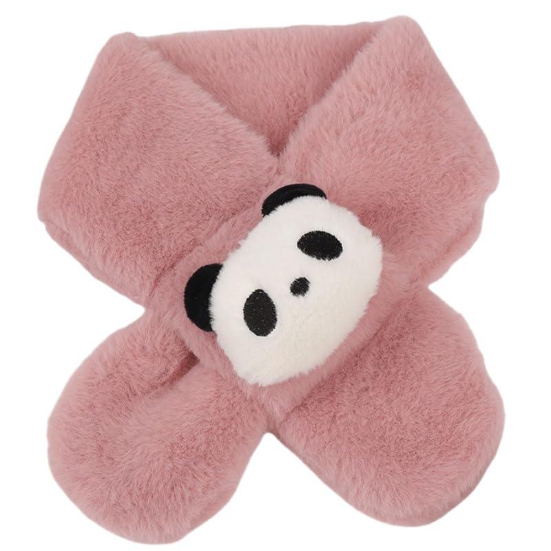 [RemeeHi] キッズ マフラー 子供 女の子 男の子 おしゃれ かわいいパンダファーマフラー ティペット あ..