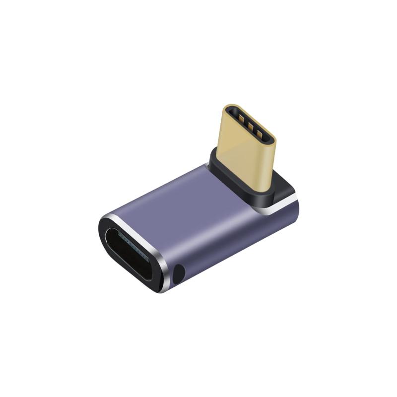 WYMECT usb4.0 usb c 変換アダプタ Type C 変換 アダプター タイプc l 変換 40Gbps高速転送 PD240W/5A急速充電 8K@60Hz映像出力 type-c l字 l型 usb-c l字 変換コネクター Thunder