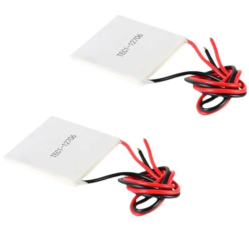 TEC1-12706 ペルチェ素子 熱電冷却器 冷却ペルチェプレートモジュール ペルチェ素子 冷却 4x4cm (2枚)