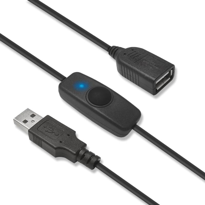 SEEK products VISION USBスイッチ付き延長ケーブル 充電 給電 データ通信 2.4A USB2.0 デスクランプ ライト 扇風機 温風機 USBメモリ スピーカー等に