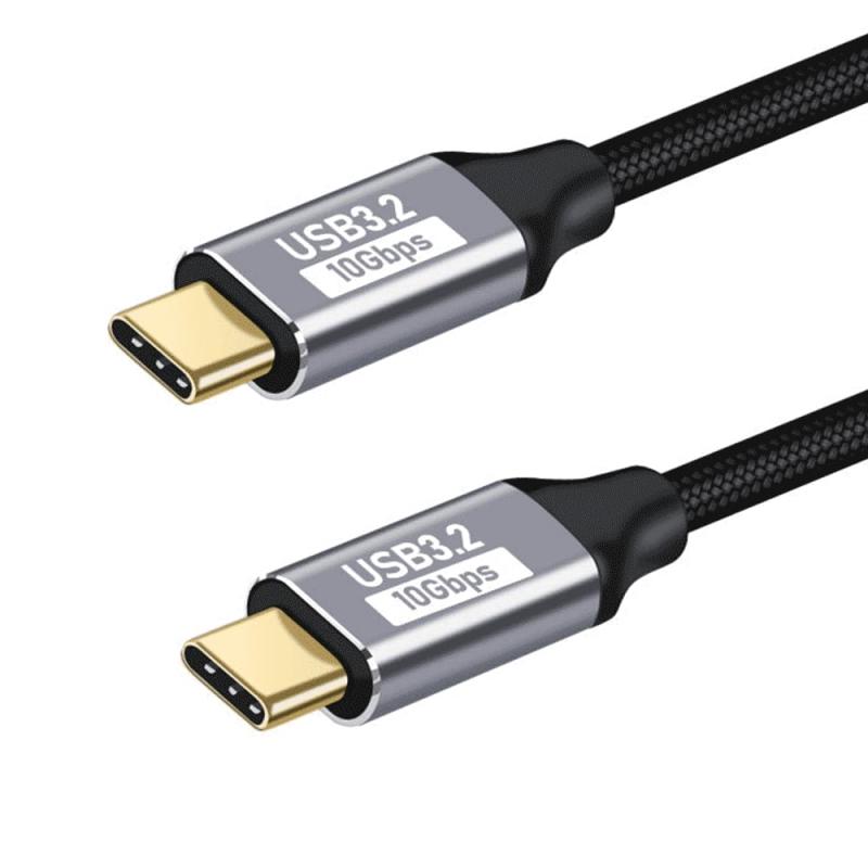 USB-C & USB-C ケーブル Type C ケーブル PD対応 100W/5A 急速充電 USB3.2(10Gbps) 4K/60Hz映像出力 ナイロン編みMacBook、Pad、Surface、Switch、Xperia、Galaxy、