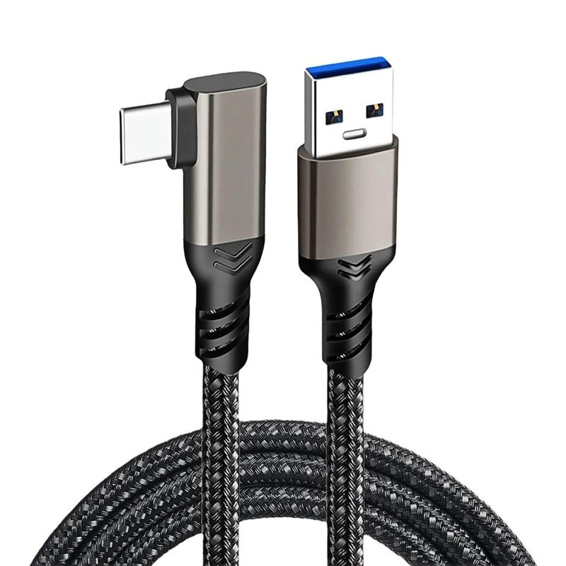 USB Type C ケーブル L字 Suptopwxm (10Gbps データ転送 /60W 3A急速充電) USB3.1 Gen2 タイプ c ケーブル USB-A to USB-C 高耐久ナイロン編み スマートフォン・タブレット・ゲーム機などのus