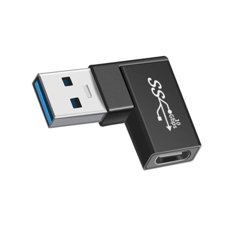 USB3.0 変換アダプタ左右 YITONGXXSUN90度 L型 USB Type C 変換コネクタ データ10Gbps USB C メス to USB A オス変換アダプター Type-C搭載のスマートフォン PC MacBook Pro Air G