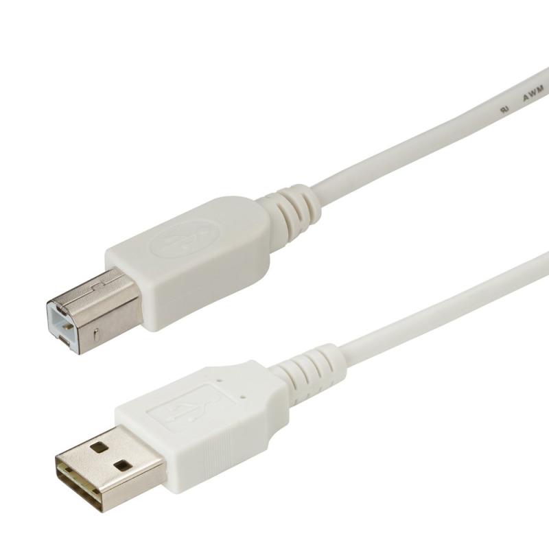 PLANEX 迷わず挿せる THE FLIPPER USBケーブル A(オス) to B(オス) 白