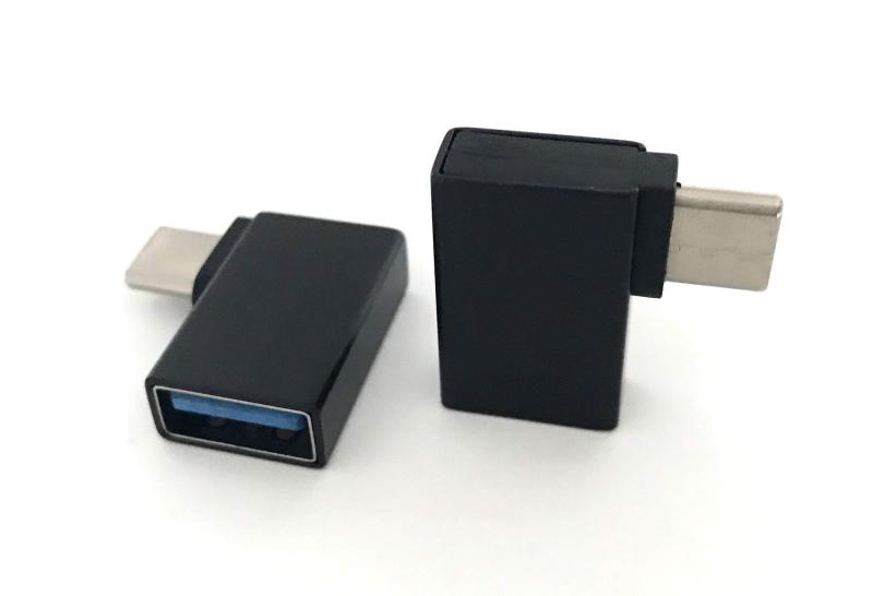 AGG 【2個セット】タイプC アダプタ L字型 アルミニウム合金製 USB-C to USB-A(OTG)変換アダプタ/変換コネクタ A13-L2P