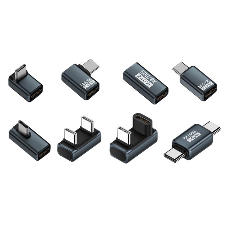 安心の日本企業 MSL FORCE Type-C/usb-c アダプター 80Gbps 8K60Hz PD240W急速充電対応 L字 オスーメス【レビュー信頼 】TB5