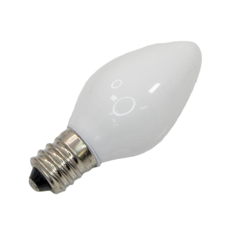 マクサー電機 簡易包装品 ローソク球 C7 形 5W 口金 12mm (E12) 外装色 ホワイト 2個入 ナイトライト ..