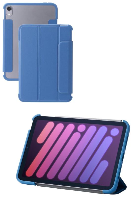 エレコム iPad mini7(A17 Pro 2024年) mini6 第6世代 ケース 2アングルスタンド 軽量 オートスリープ/オートウェイク ソフトレザー 背面クリア フレームカラー TB-A24SWVFC