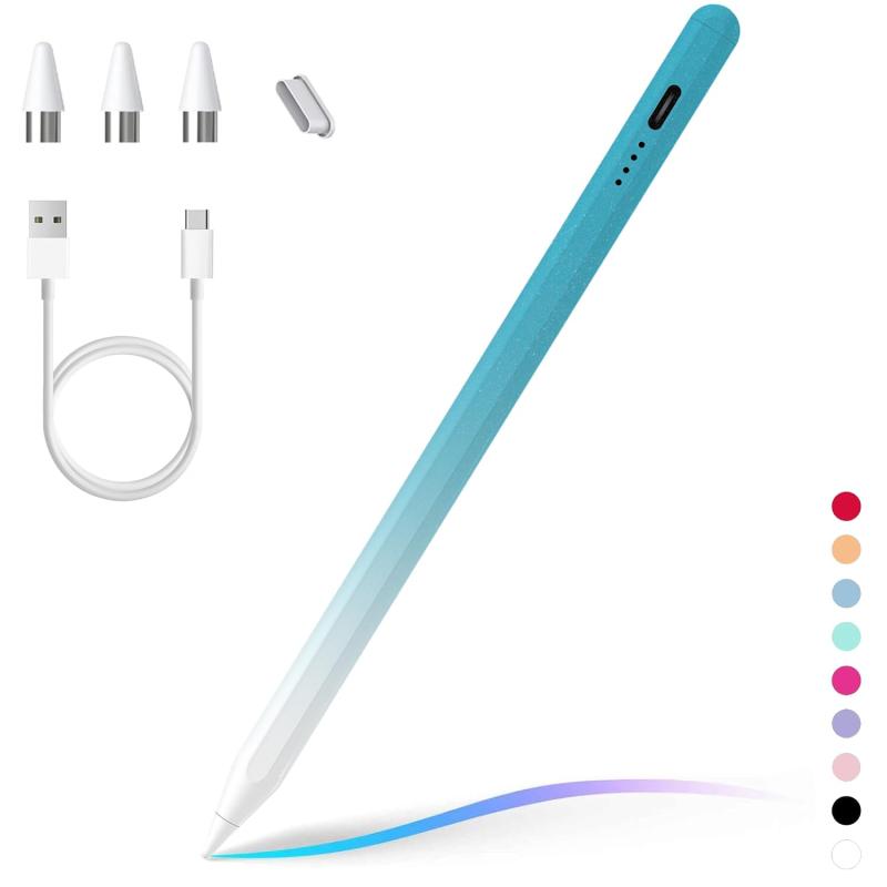 タッチペン 【i-Pad用ペン急速充電】 2025業界新登場 スタイラスペン 超高精度 極細 i-Pad専用 pencil 互換ペン 誤ON/OFF防止/電量表示/磁気吸着/パ-ムリジ エクショ 軽量 耐摩 2018年以降iPad/Pro/air/min