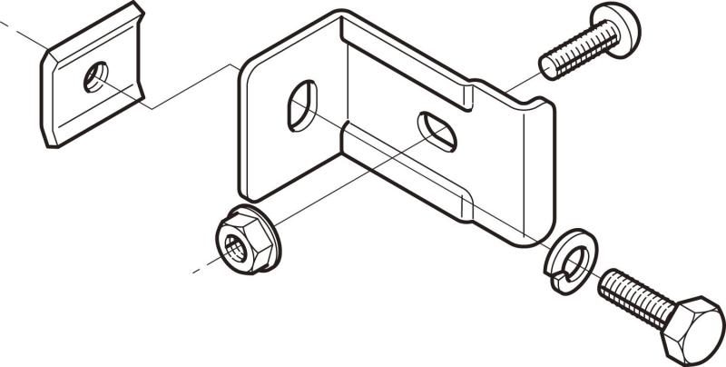 ネグロス電工 立上りラック支持金具 SRS4N