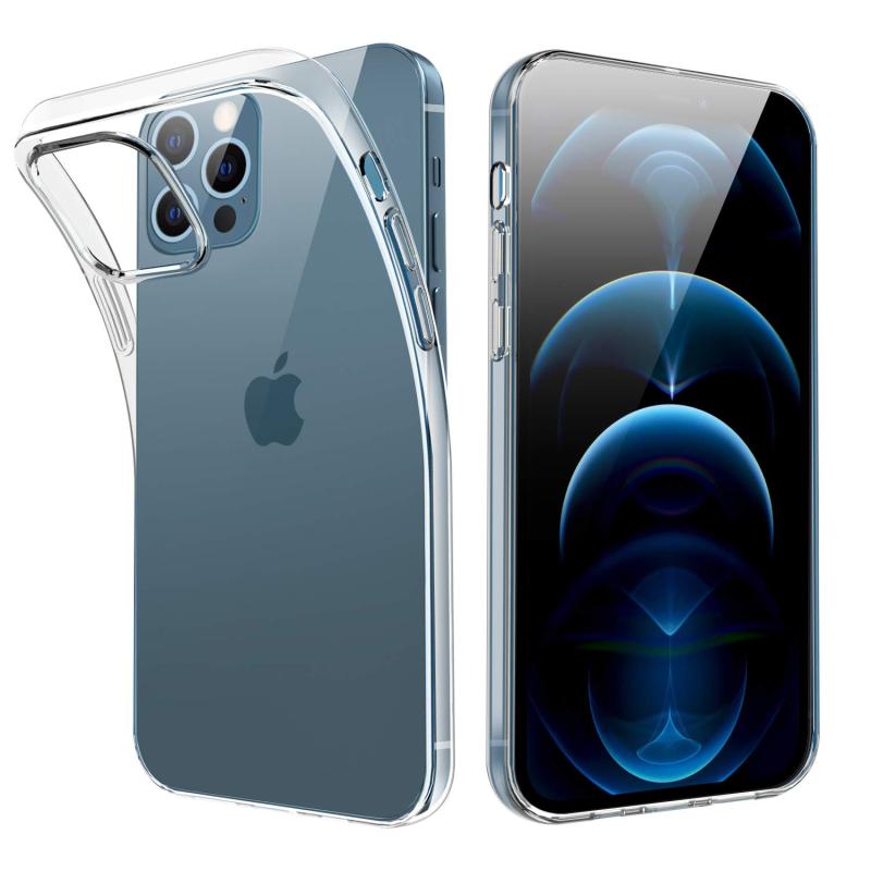 iphone 12/iphone 12 のプロ(6.1 インチ)明確な TPU の箱、耐指紋性、耐衝撃性、反黄ばむこと