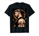 Gay Muscular Hunk LGBTQ プライド ひげを生やした クマの男 抽象芸術 Tシャツ