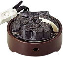【 裏流 】茶道具 電気炭 ヤマキ電熱器 風炉用五徳なし 強弱切替スイッチ付 YU-031 炭型ヒーター 風炉