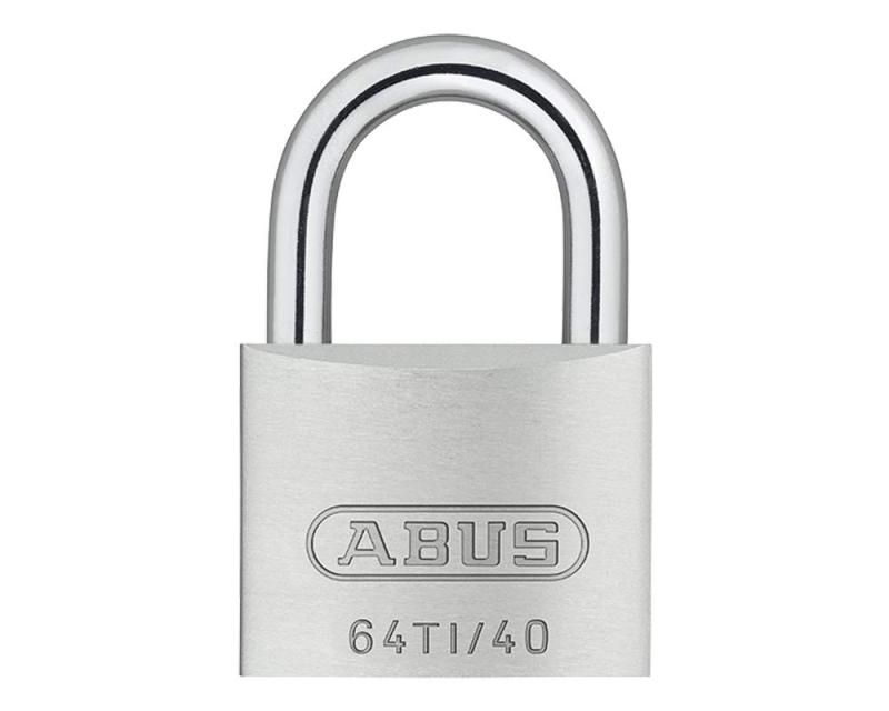 日本ロックサービス ABUS アバス南京錠 TITALIUM 64TI シルバー 40梱包サイズ:13.0cm×2.1cm×8.4cm