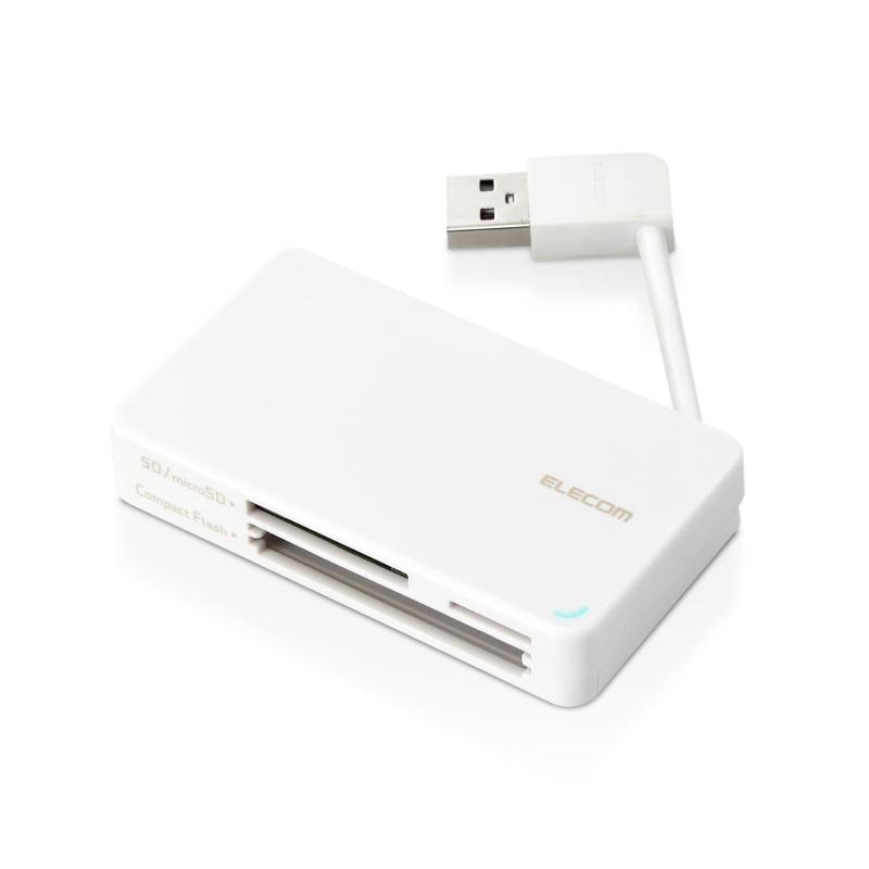 エレコム カードリーダー USB 37+5メディア対応 ケーブル長6cm ケーブル収納 SD/microSD/CF他 MR3-K30