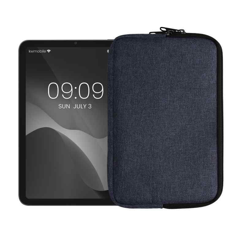 kwmobile カバー 8"-8,4" Tablet対応 タブレットケース - 保護ケース 耐衝撃 傷防止 軽量 布製 - 黒色
