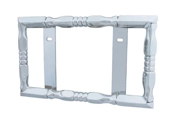 Number Plate Frame - 25角 絞り角おこし　中型トラック ナンバー枠　ステンレス 外装パーツ　4t　2t　軽トラ　乗用車