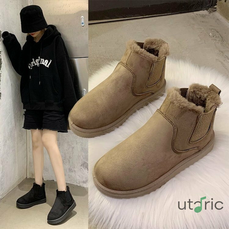 スノーブーツ ムートンブーツ レディース ショートブーツ レディース シューズ 靴 ボア ファー もこもこ 極暖 防寒 あったか 保温 秋冬 厚底 暖かい イン...