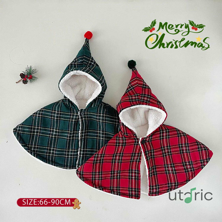 ベビー サンタ服 キッズ マント サンタ ポンチョ クリスマス コスプレ 子供 コート サンタ服 厚手 子供 ポンチョ コスプレ 秋冬 女の子 男の子 プレゼン...