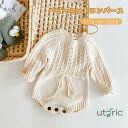ベビー ニット ロンパース 女の子 長袖 新生児 ニット セーター カバーオール ベビー服 キッズ おしゃれ 赤ちゃん 幼児 ロンパース ジャンプスーツ 秋冬用...