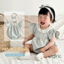 ベビー服 女の子 カバーオール ロンパース 半袖 ヘアバンド 2点セット 夏 半袖 新生児服 赤ちゃん服 出産祝い 子供服 フリル キッズ ボディースーツ 可愛...