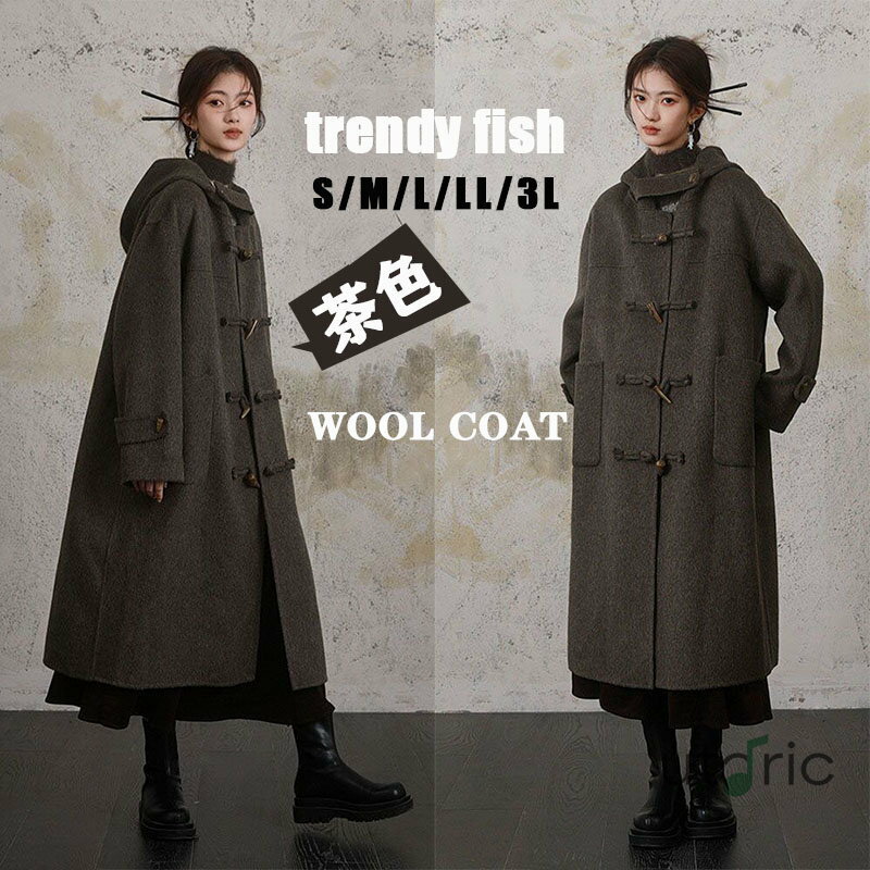 コート ダッフルコート アウター レディース 50代 40代 30代 20代 フード ウールコート 女の子 ミセス ..