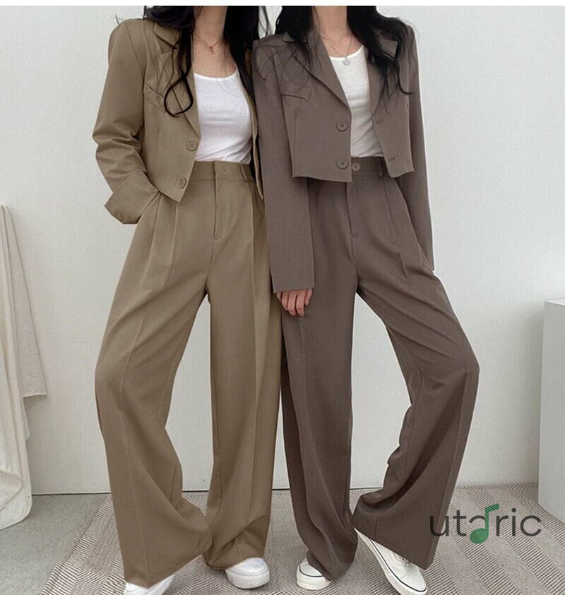 utaricのk-pop 衣装 2点セット 韓国 ダンス衣装 パンツスーツ 卒業式 スーツ レディース セットアップ ジャケット パンツ ヒップホップ キッズ トップス レディース ジャズ 子供 ジュニア 演出服 長袖 女の子 ジャズ スーツジャケット カッコイイ 練習服 ゆったり HIPHOP 発表会 S~4L｜アングル3