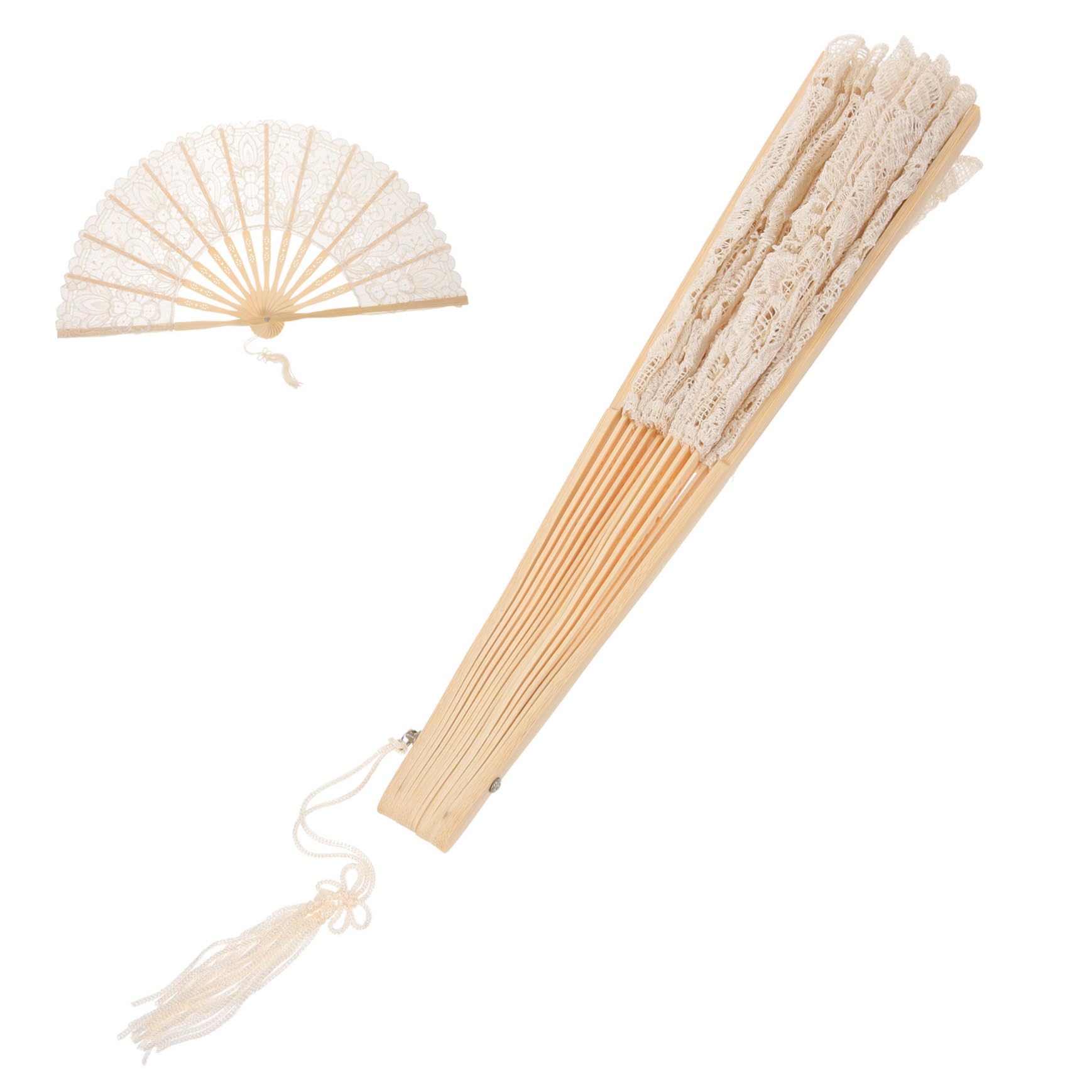 Rakuten - 刺繍 竹 扇子 折りたたみ 手 扇子 手 レース 装飾 折りたたみ 折り畳み可能 エレガント レース