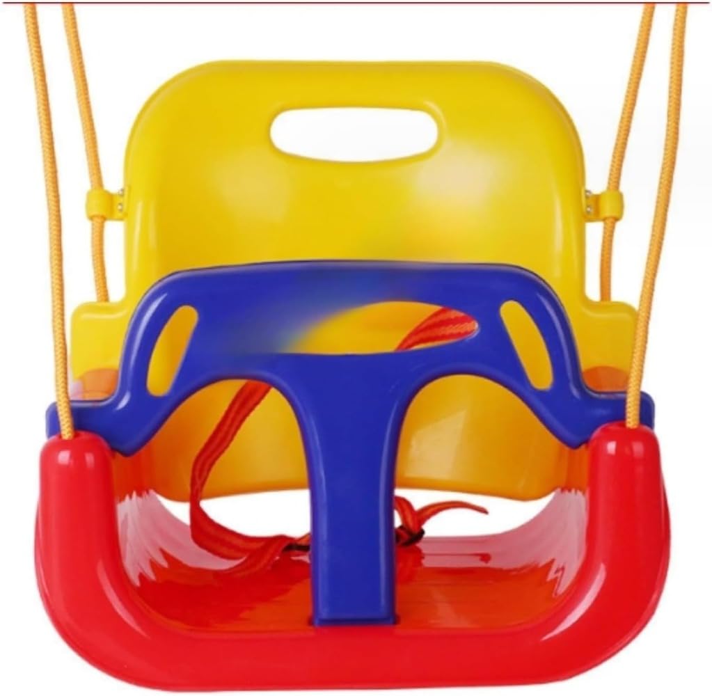 子供用ブランコ屋内外、幼児屋外、家庭用ハンギングチェア、ベビー屋外、背もたれタイプ、取り付け簡単、持ち運び、吊り下げ、スリーインワンおもちゃ (D) []