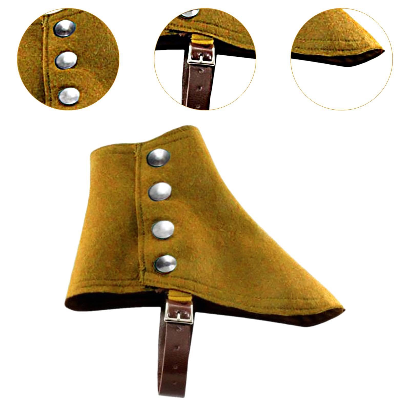 ギャングスタースパッツ メンズギフト ハロウィン フォト小道具 中世海賊ブーツカバー 赤