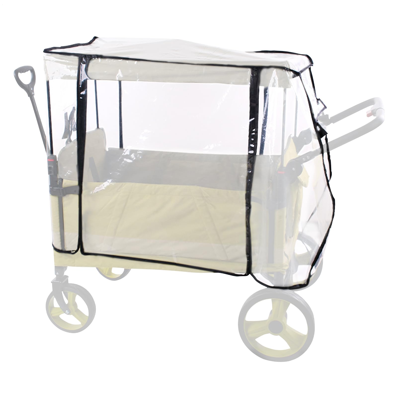 ベビーカー レインカバー - 防雨 ピクニックカート 保護カバー - アウトドア 折りたたみ 保護 アタッチメント 庭 ビーチ ピクニ