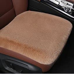 乐天商城 - 車用 シートカバーセット ファー 前座席用2枚+後部座席用1枚 ムートン ウール カーシートカバー 座布団 シートクッション 座席シートマット 車 シートクッション 座布団暖かい 短毛 前席 軽自動車 普通車 車アクセサリー フワフワ (ベージュ)